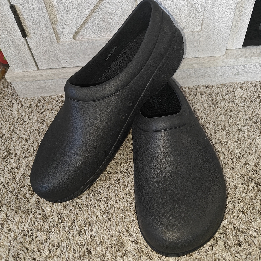 Crocs Unisex Adult On The Clock Work Slip On Clogs Size Mens 12 - Picture 2 of 8